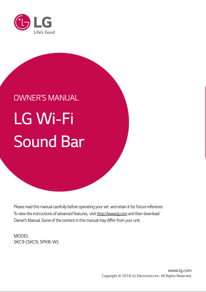 Página 1 del manual Manual de usuario LG SKC9