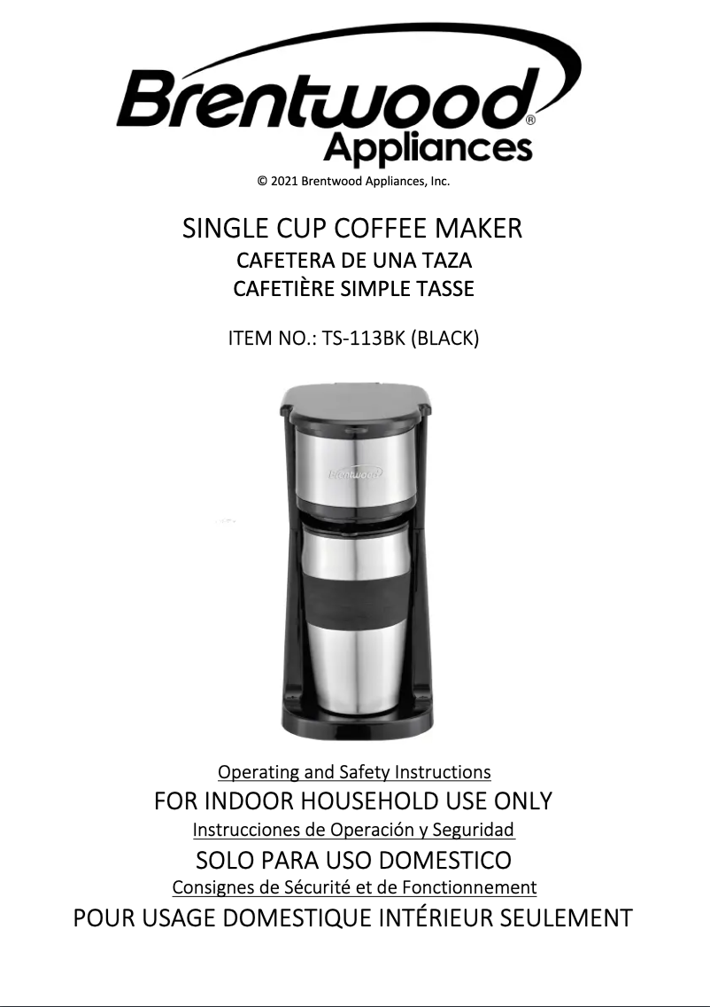 Imagen de la primera página del manual del dispositivo TS-113BK