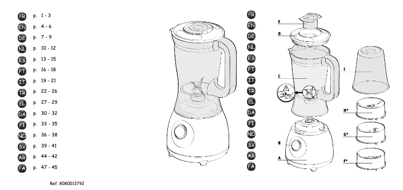 Página 1 del manual Manual de usuario Tefal Uno BI2201