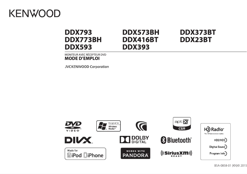 Página 1 del manual Manual de usuario Kenwood DDX416BT