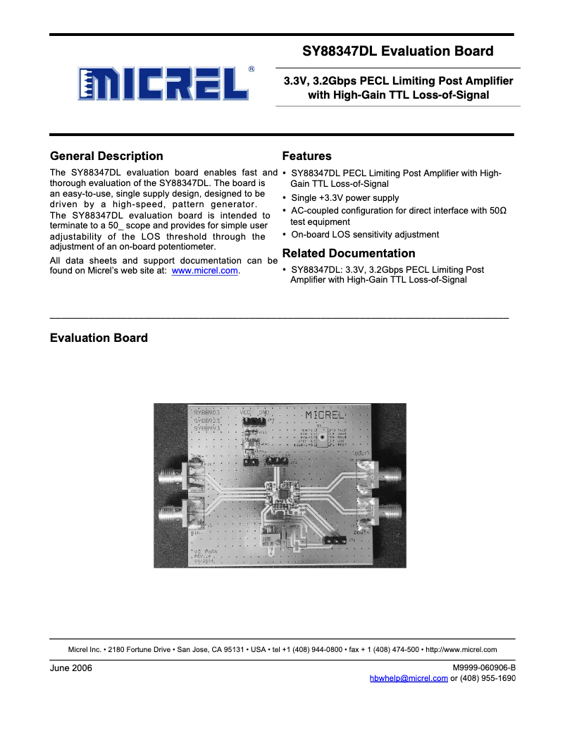 Imagen de la primera página del manual del dispositivo SY88347DL