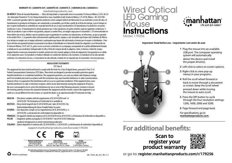 Página nº 1 - Manual de usuario Manhattan 179256