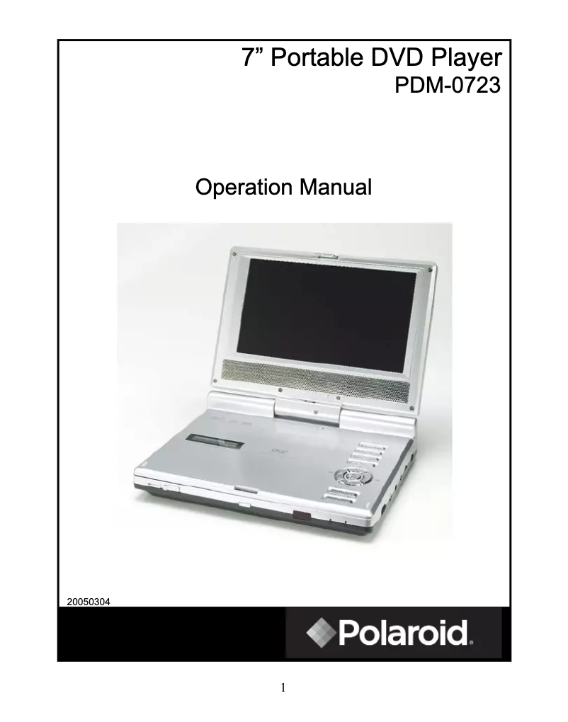 Imagen de la primera página del manual del dispositivo PDM-0723
