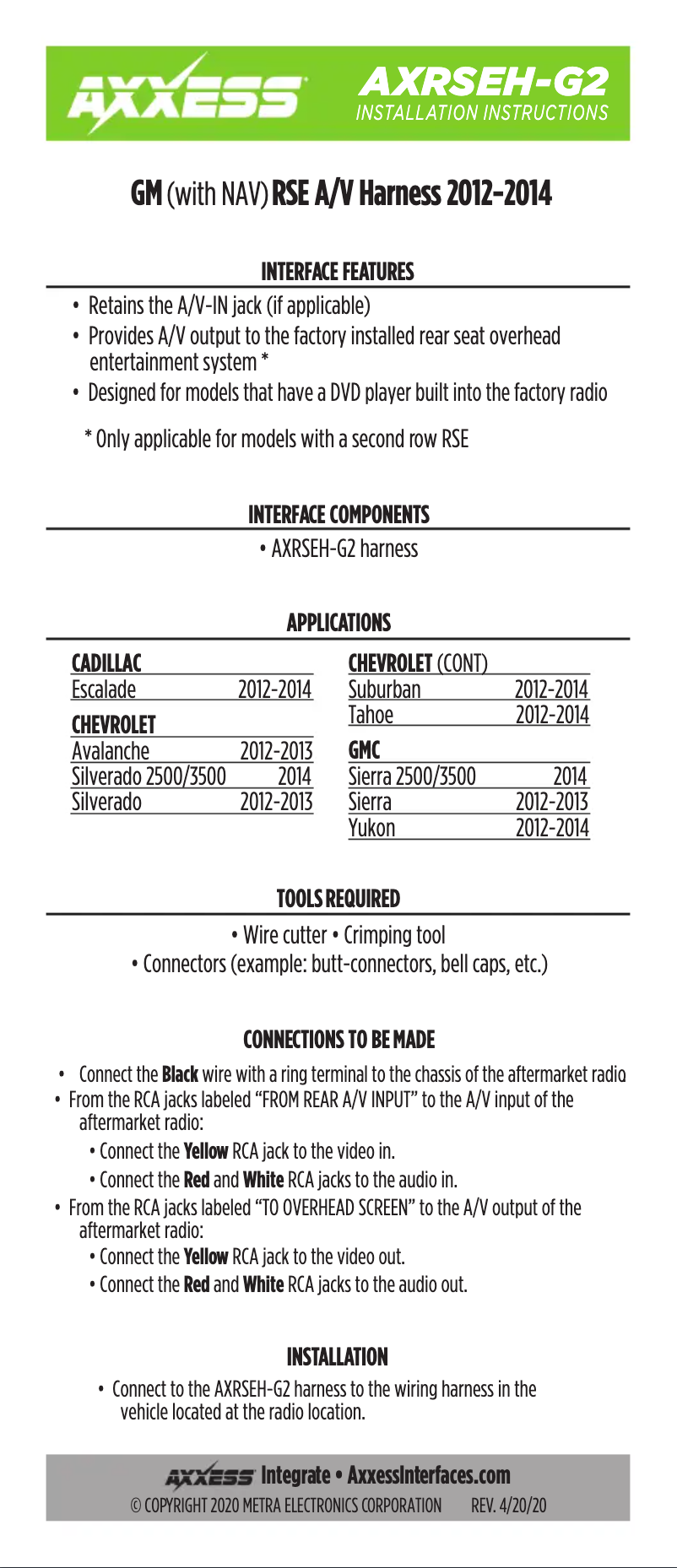 Imagen de la primera página del manual del dispositivo AXRSEH-G2