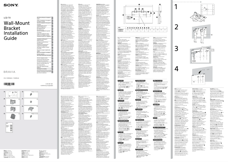 Página 1 del manual Guía de instalación Sony KDL-50W685A