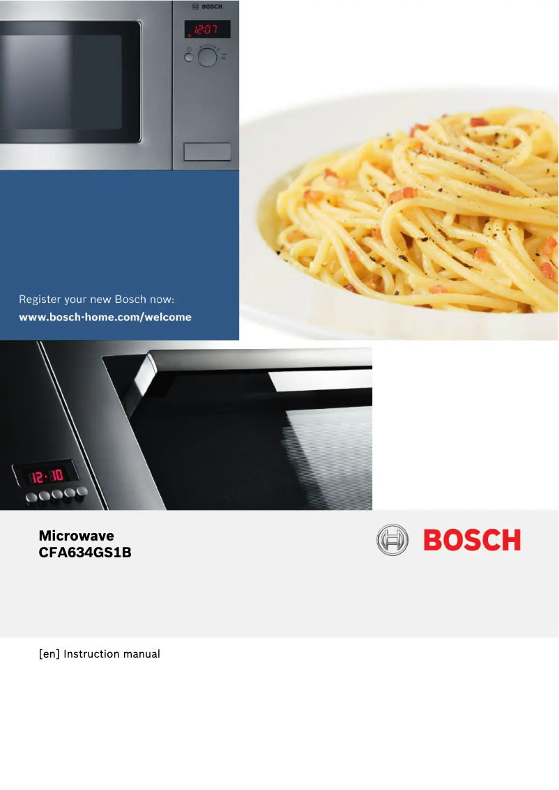 Página 1 del manual Manual de usuario Bosch Serie 8 CFA634GS1B