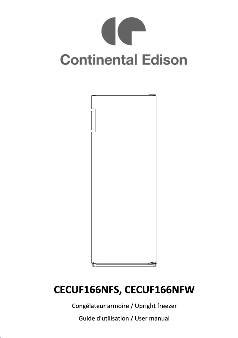 Página 1 del manual Manual de usuario Continental Edison CECUF166NFS