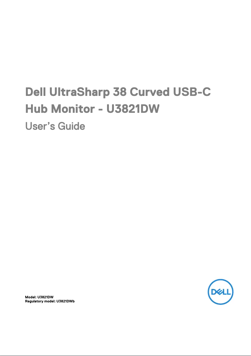 Página 1 del manual Manual de usuario Dell U3821DW