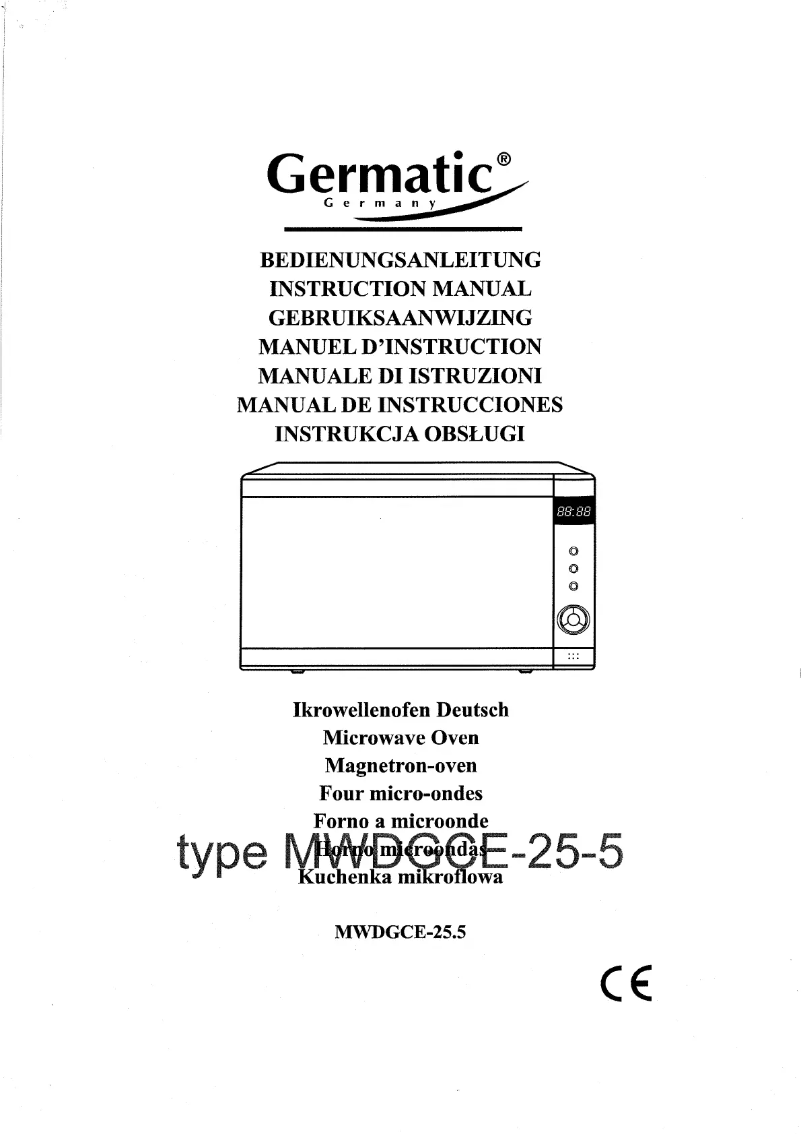 Imagen de la primera página del manual del dispositivo MWDGCE-25.5