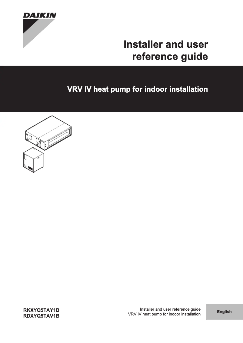 Imagen de la primera página del manual del dispositivo RDXYQ5TAV1B