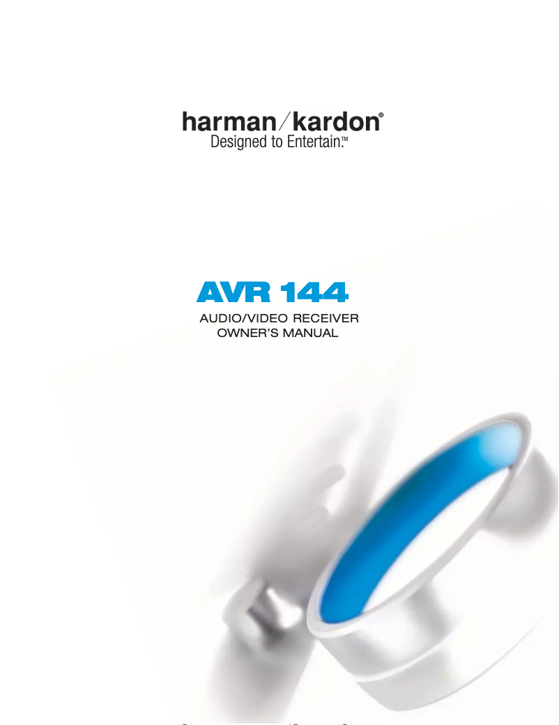 Página 1 del manual Manual de usuario Harman Kardon AVR 144