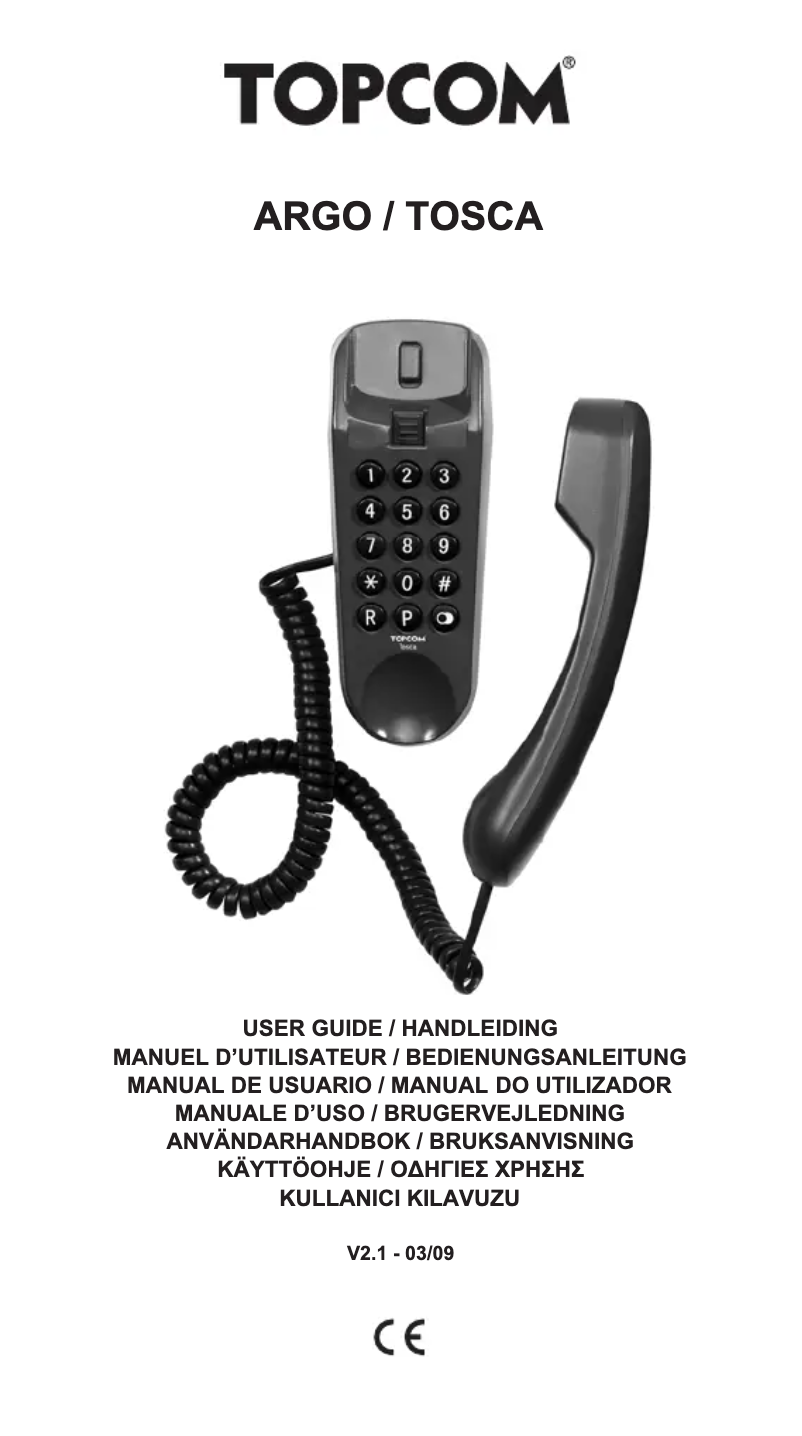 Imagen de la primera página del manual del dispositivo Tosca