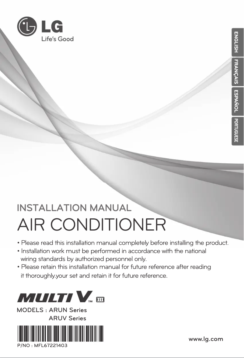 Página 1 del manual Manual de usuario LG ARUN180BT3