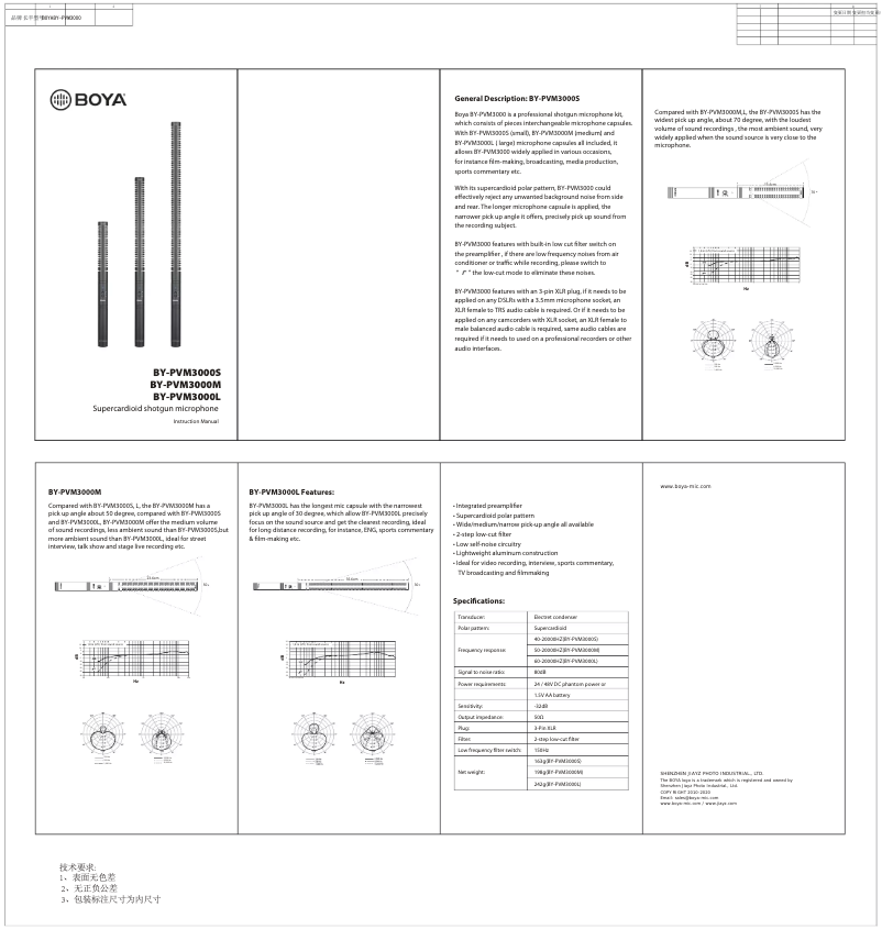 Imagen de la primera página del manual del dispositivo BY-PVM3000S