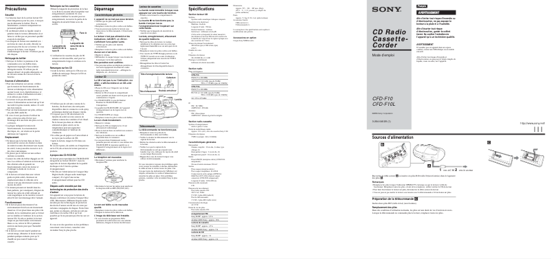 Imagen de la primera página del manual del dispositivo CFD-F10L