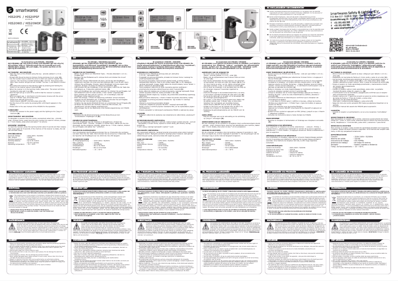Página 1 del manual Manual de usuario Smartwares HIS20PSF