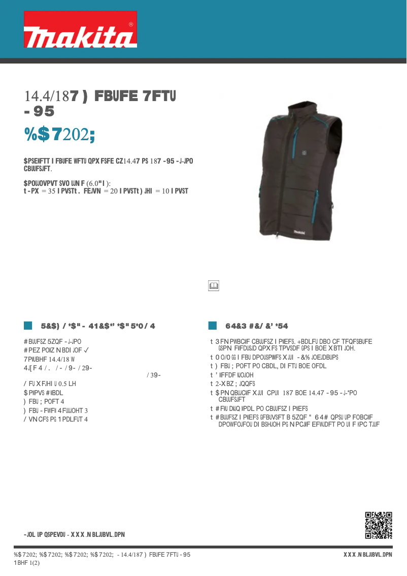 Imagen de la primera página del manual del dispositivo DCV202Z