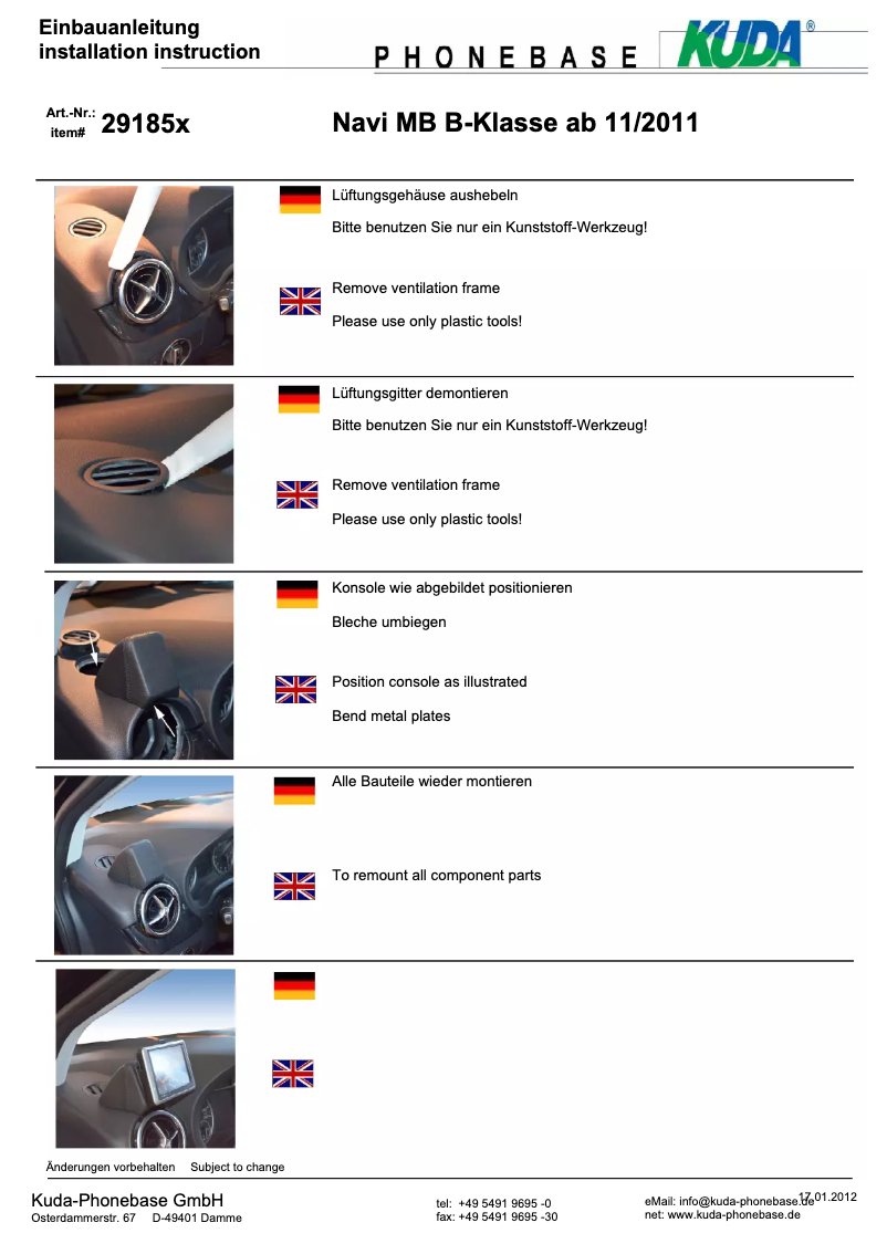 Página 1 del manual Manual de usuario Kuda 291855