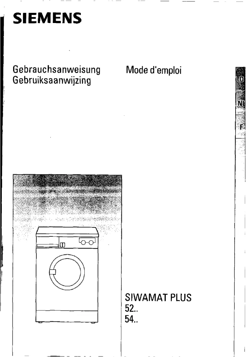 Página 1 del manual Manual de usuario Siemens Siwamat Plus 54030