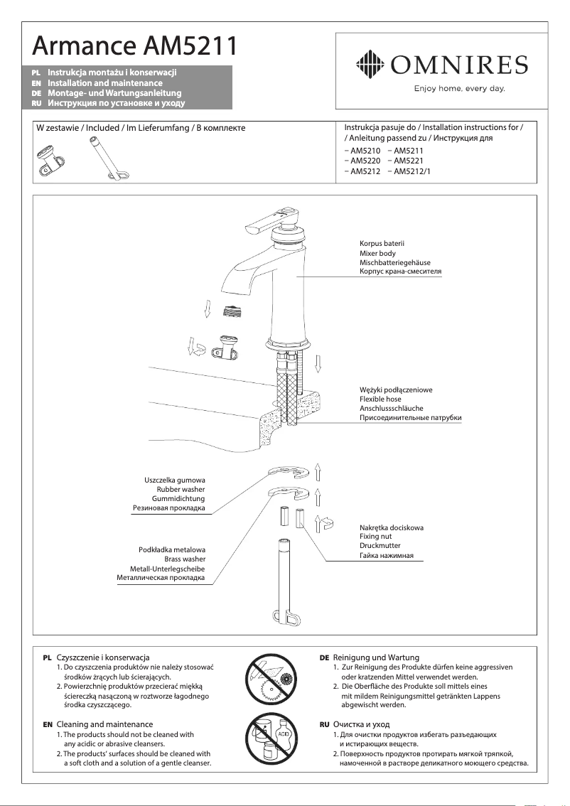 Página 1 del manual Manual de usuario Omnires Armance AM5211