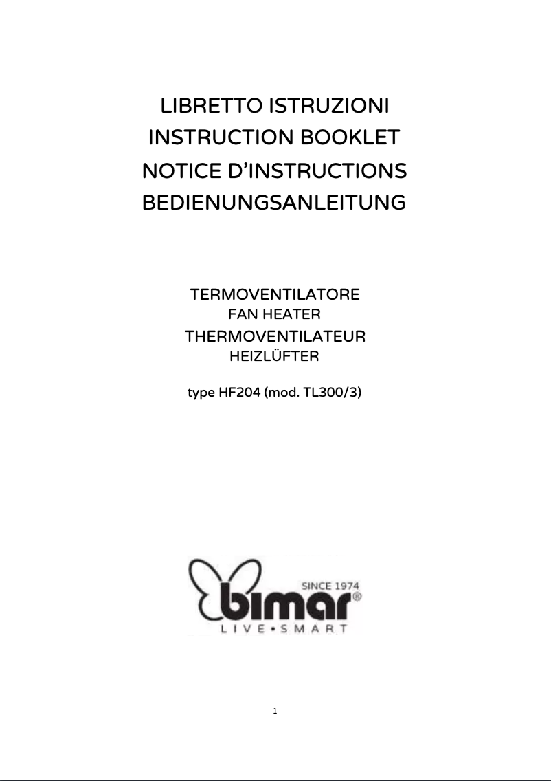 Página 1 del manual Manual de instrucciones Bimar HF204