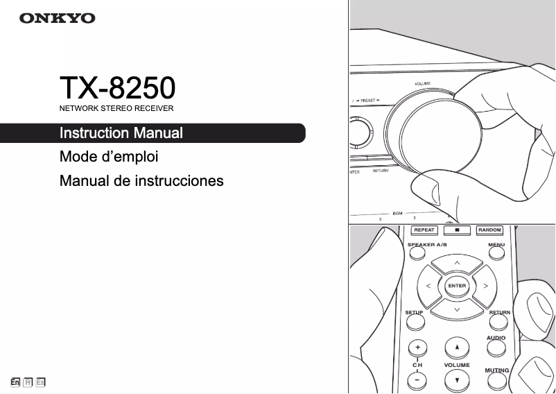 Página 1 del manual Manual de usuario Onkyo TX8250B