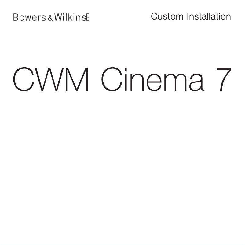 Página 1 del manual Manual de usuario Bowers & Wilkins CWM Cinema 7