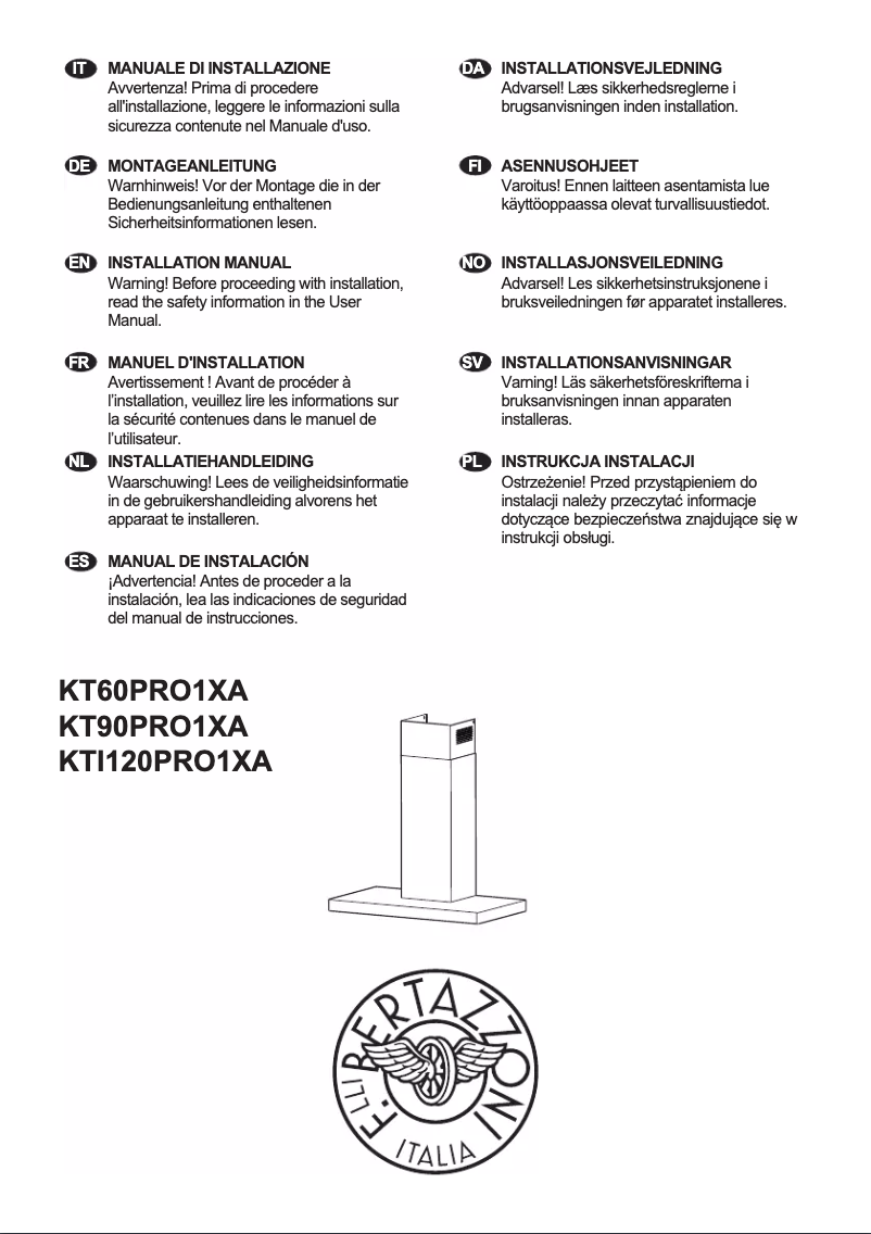 Imagen de la primera página del manual del dispositivo KTI90PRO1XA