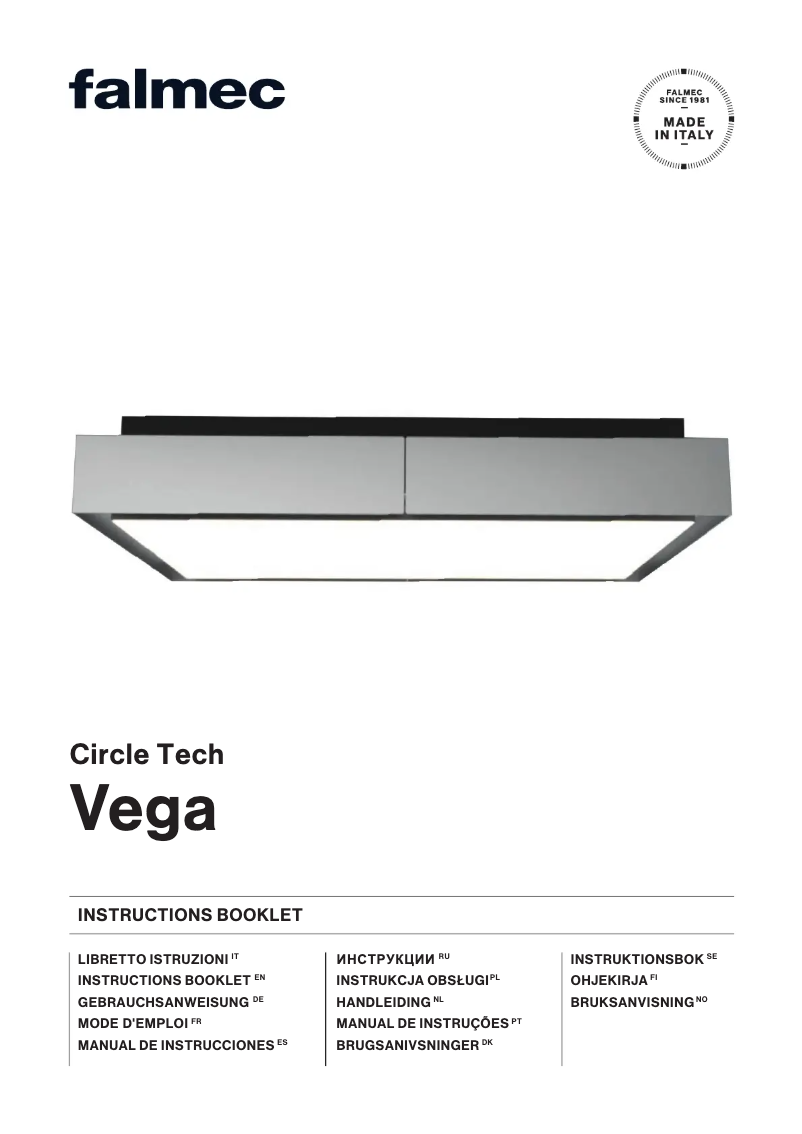 Imagen de la primera página del manual del dispositivo Vega