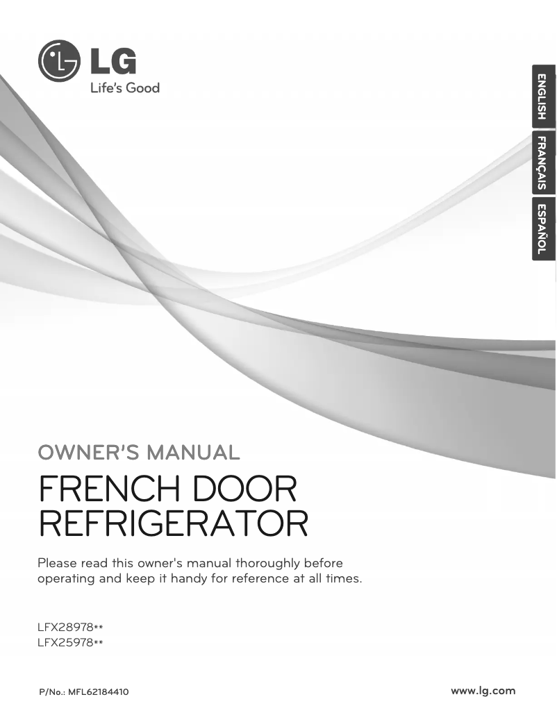 Imagen de la primera página del manual del dispositivo LFX25978SB