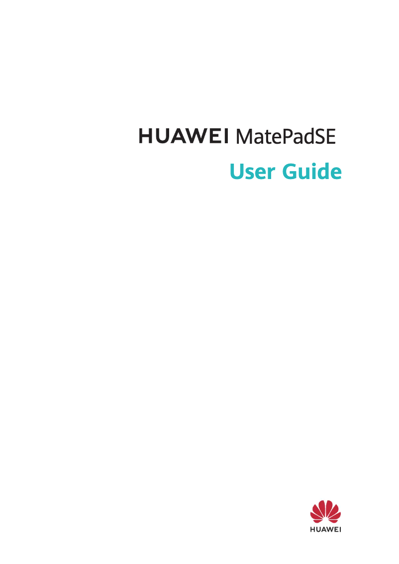 Página 1 del manual Manual de usuario Huawei MatePad SE