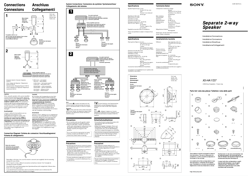 Imagen de la primera página del manual del dispositivo XS-HA1727