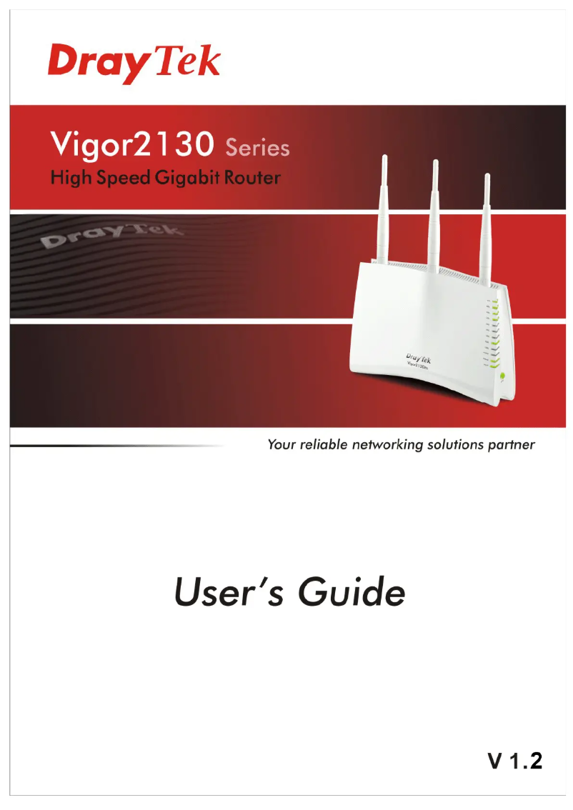 Página nº 1 - Manual de usuario Draytek Vigor 2130