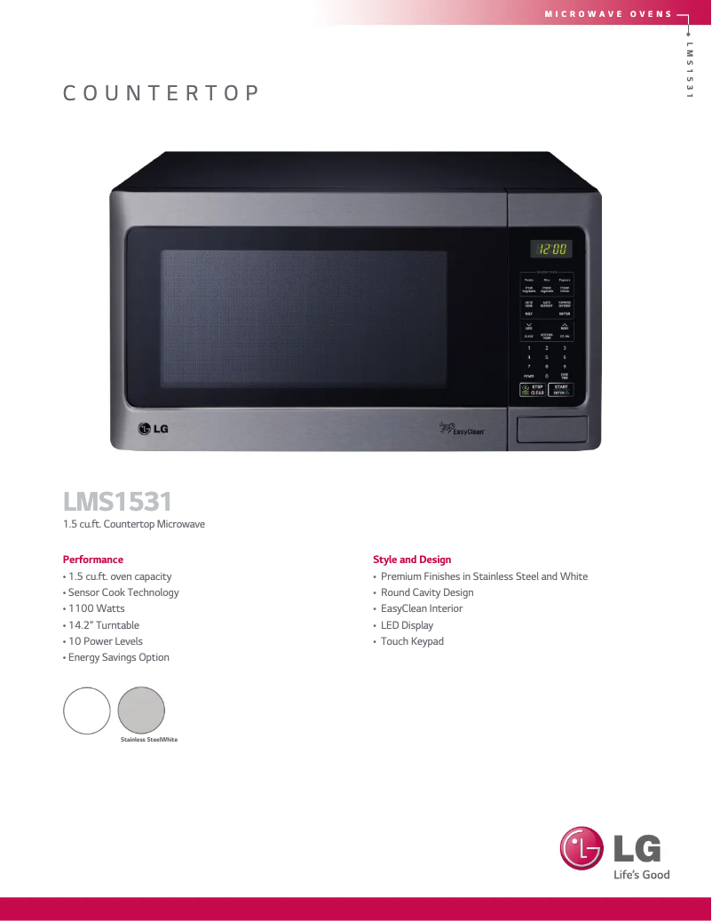 Imagen de la primera página del manual del dispositivo LMS1531ST