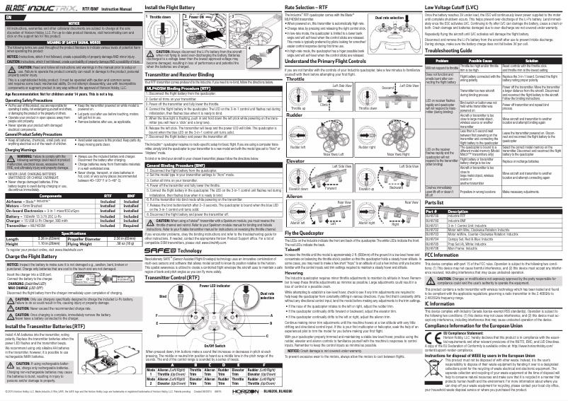 Imagen de la primera página del manual del dispositivo Inductrix RTF