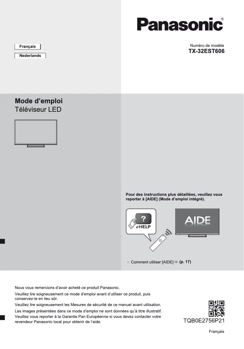 Página 1 del manual Manual de usuario Panasonic TX-32EST606