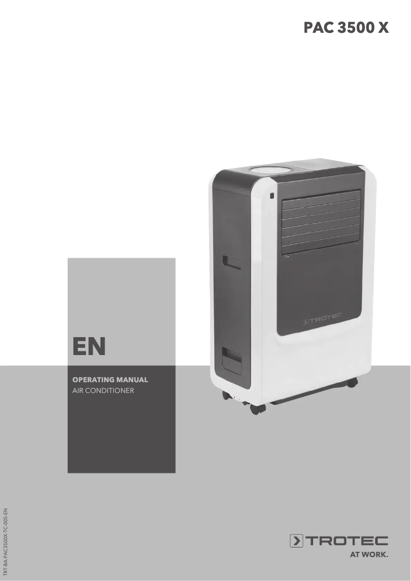 Página 1 del manual Manual de usuario Trotec PAC 3500 X