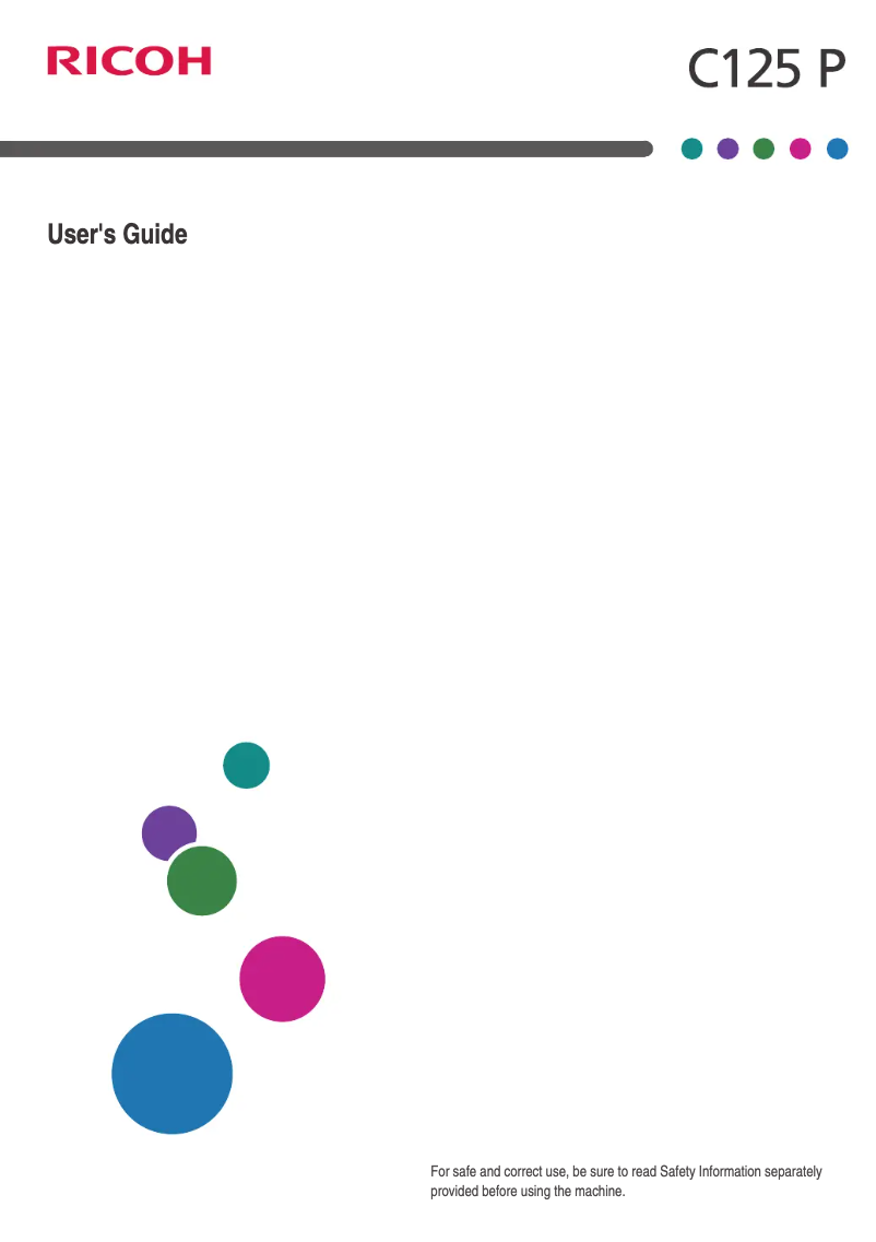 Página 1 del manual Manual de usuario Ricoh C125 P