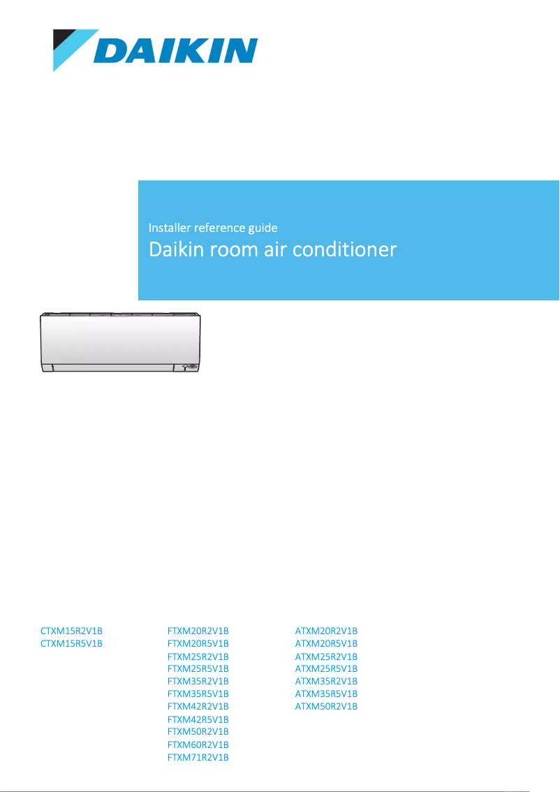 Página nº 1 - Guía de instalación Daikin FTXM20R5V1B