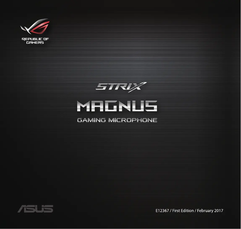 Imagen de la primera página del manual del dispositivo ROG Strix Magnus