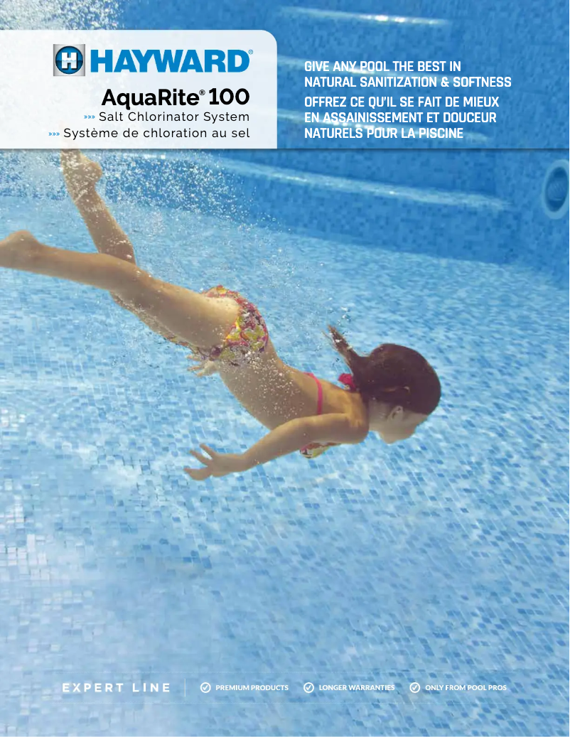 Imagen de la primera página del manual del dispositivo AquaRite 100