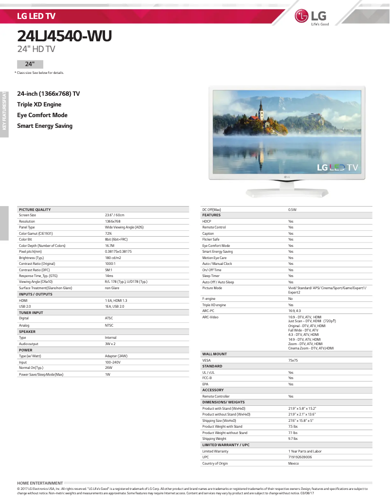 Imagen de la primera página del manual del dispositivo 24LJ4540-WU