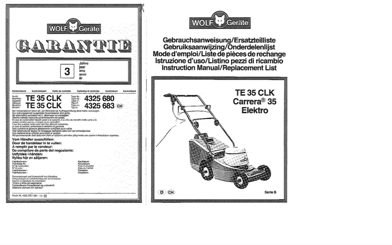 Imagen de la primera página del manual del dispositivo TE 35 CLK