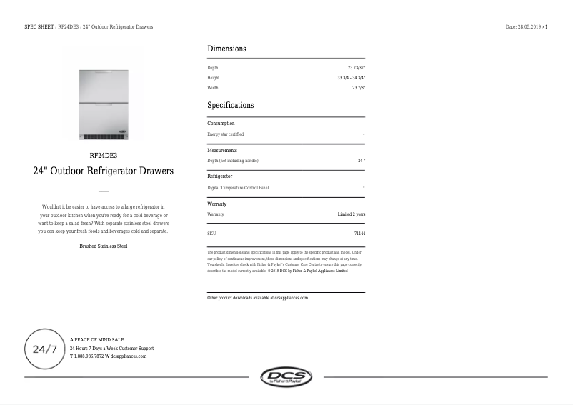 Imagen de la primera página del manual del dispositivo RF24DE3