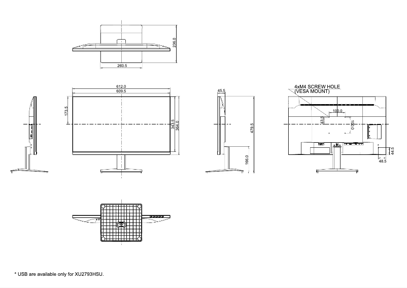 Página 1 del manual Dibujo técnico Iiyama ProLite XU2793HSU