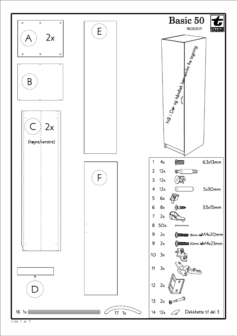 Imagen de la primera página del manual del dispositivo Basic (50cm)