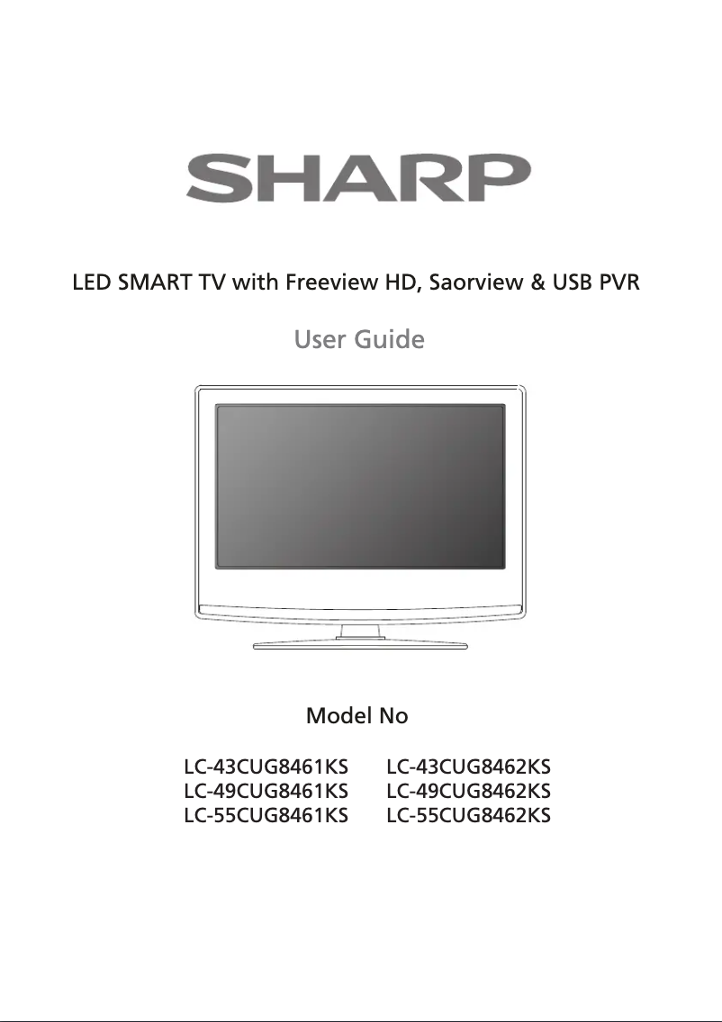 Imagen de la primera página del manual del dispositivo LC-43CUG8462KS