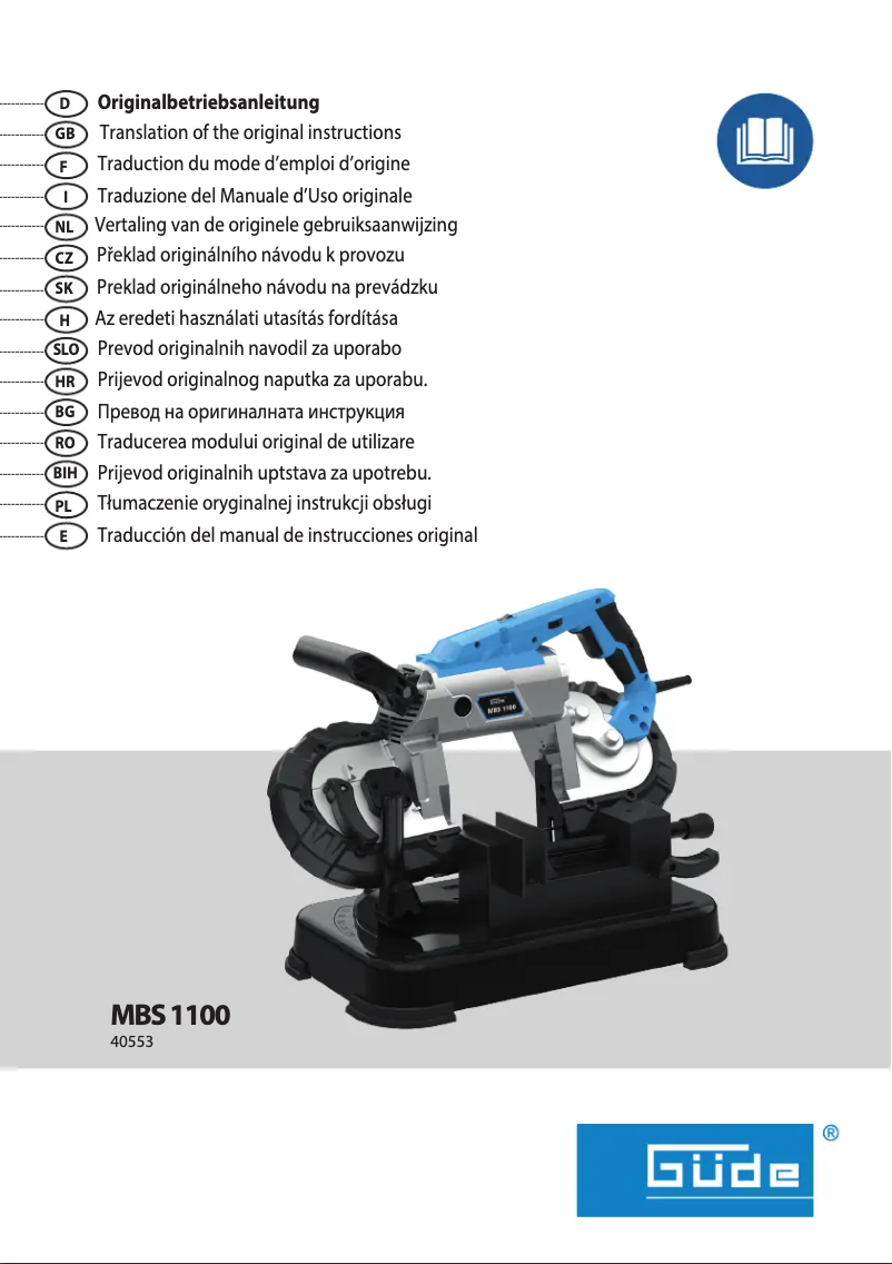 Imagen de la primera página del manual del dispositivo MBS 1100