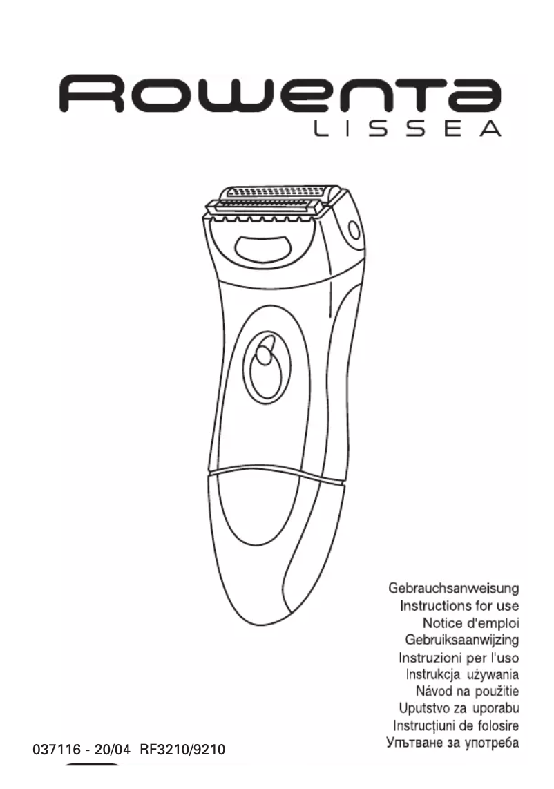 Imagen de la primera página del manual del dispositivo Lissea RF9210