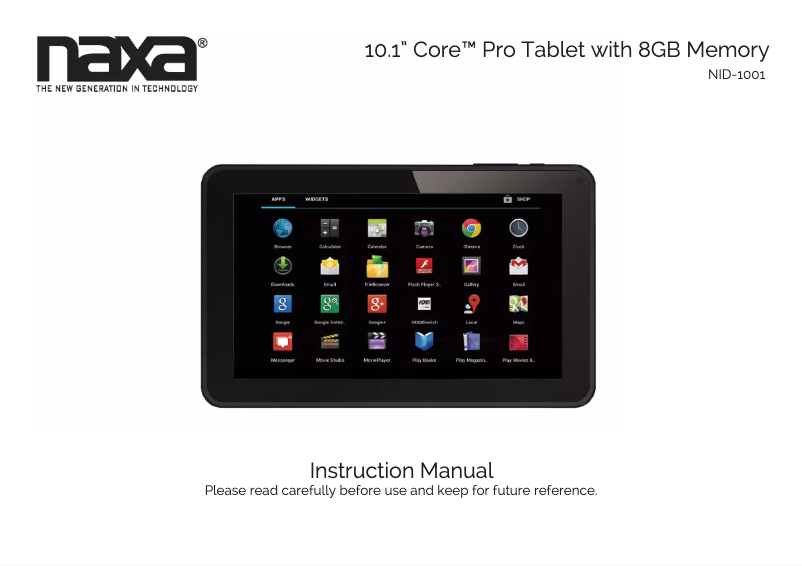 Página 1 del manual Manual de usuario Naxa NID-1001